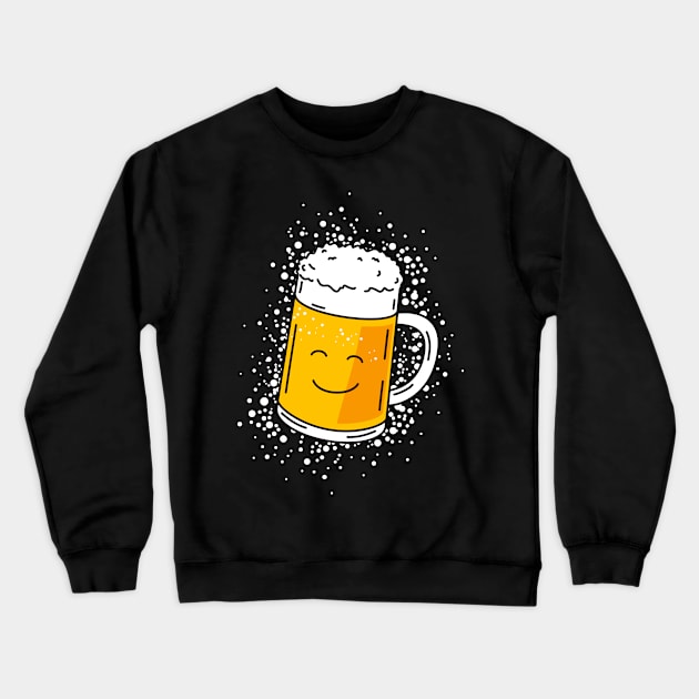 Happy beer mug Crewneck Sweatshirt by hyperactive